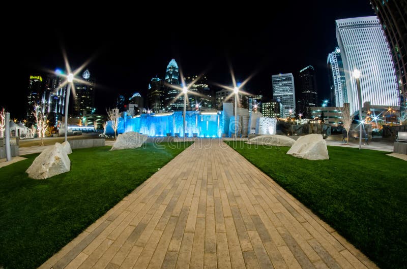 December 27, 2014, charlotte, nc, usa - charlotte skyline near r