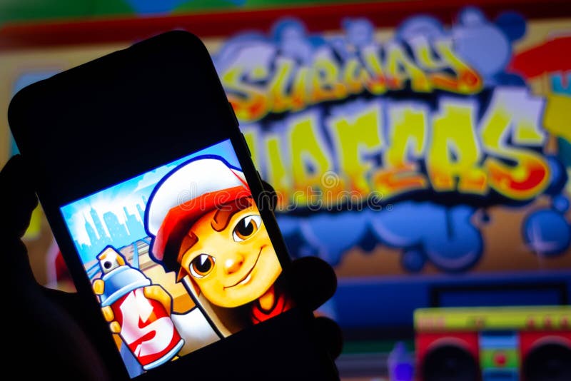 Subway surfers editorial stock photo. Image of communication - 74940223