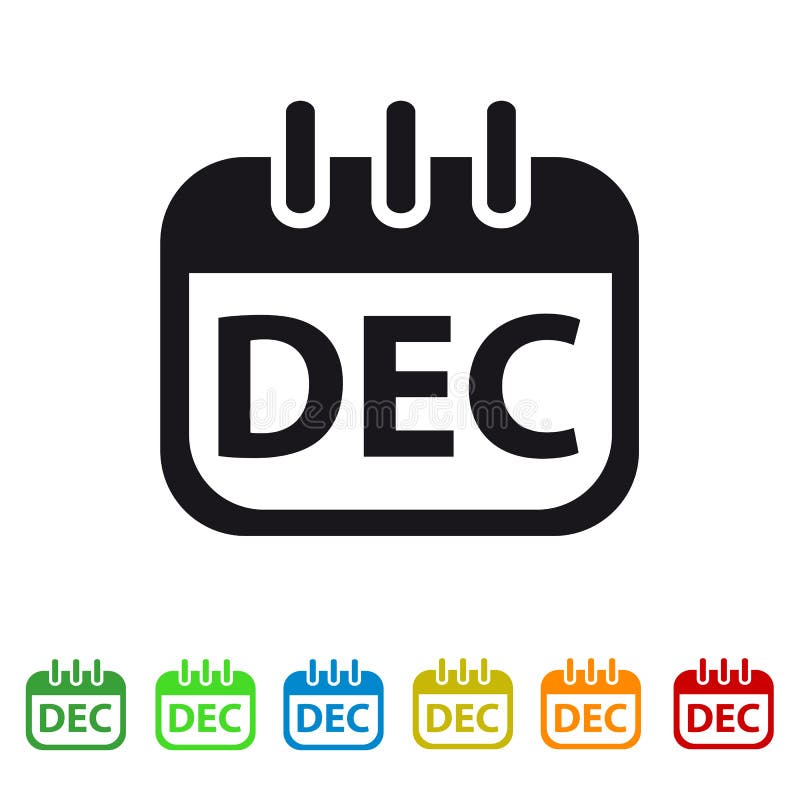 December Calendar Icon - Colorful Vector symbol