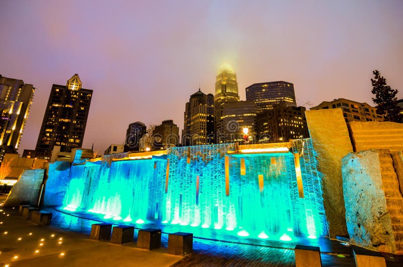 December 27, 2013, charlotte, nc - view of charlotte skyline at