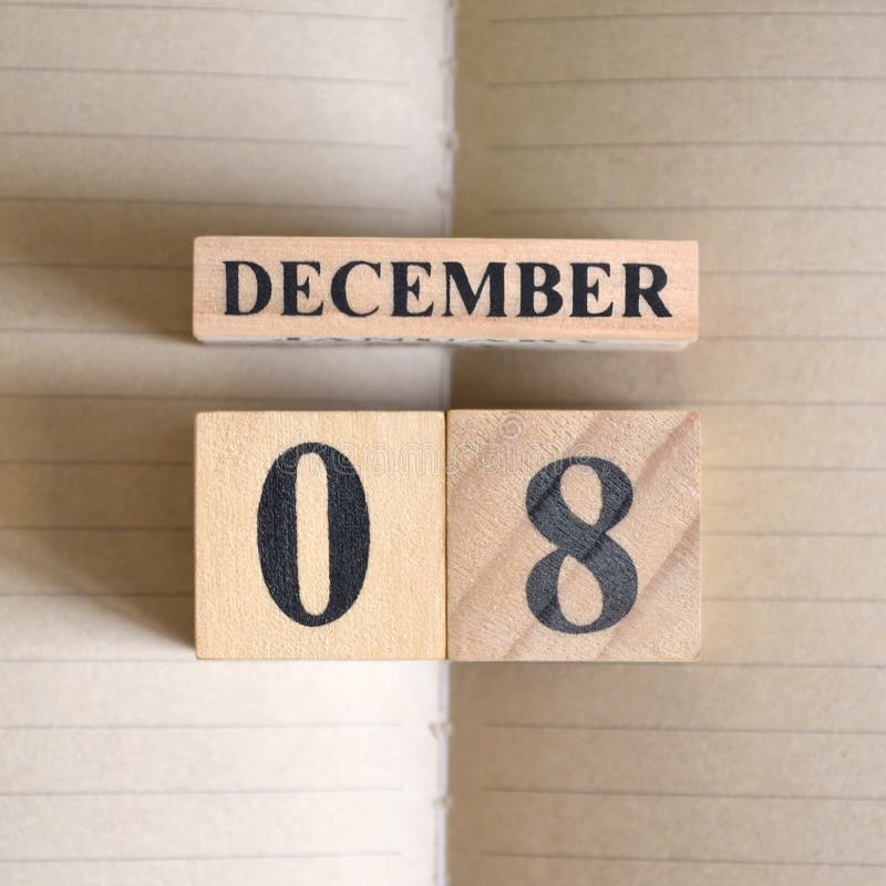 December 08, Icon design with number cube. royalty free stock image