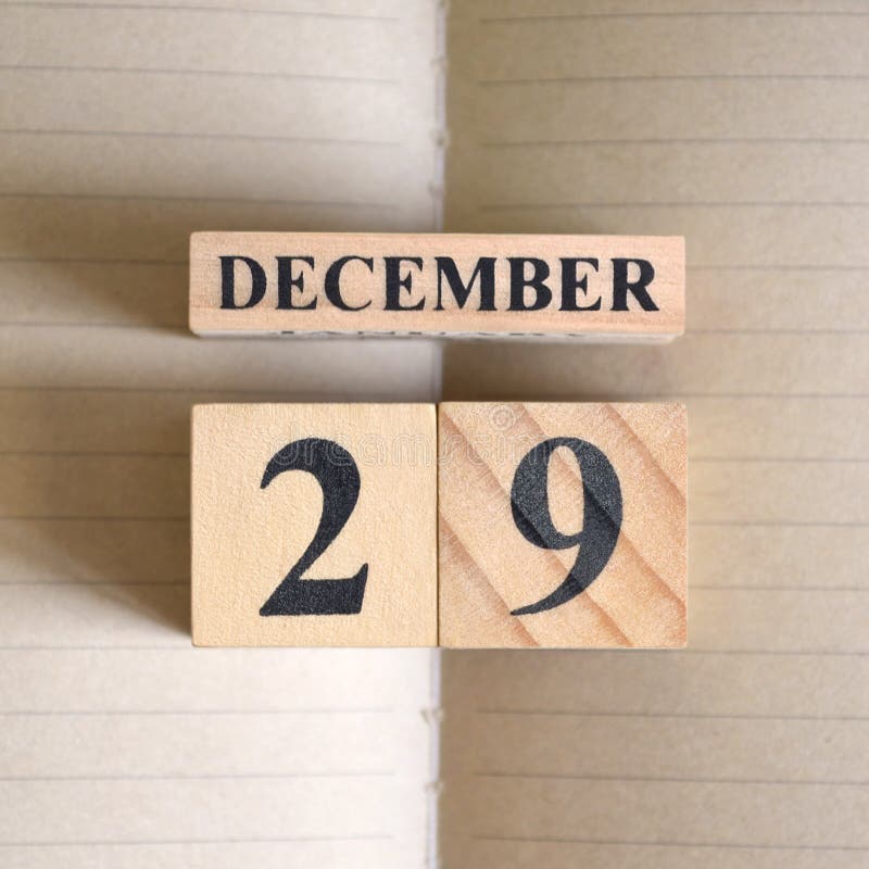 December 29, Icon design with number cube. royalty free stock photo