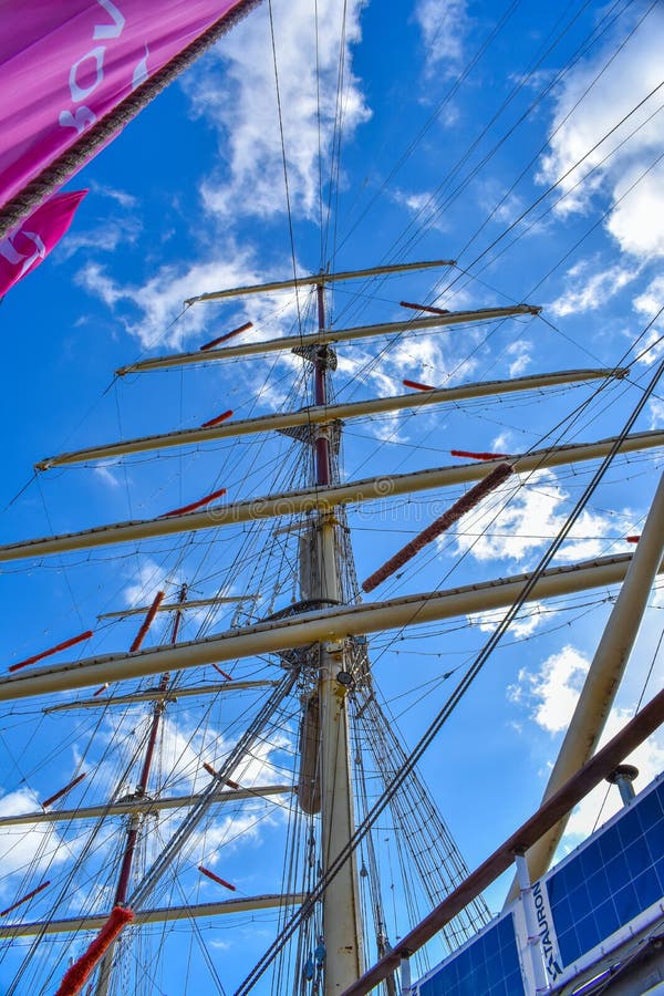 27 december, 2018 San Pedro, Ca lang varend schip van het bezoeken van Polen royalty-vrije stock fotografie 27 december, 2018 San Pedro, Ca lang varend schip van het bezoeken van Polen royalty-vrije stock fotografie