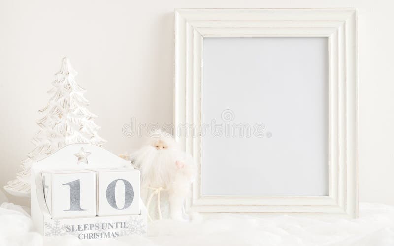 Christmas calendar - 10 sleeps until christmas stock image Christmas calendar - 10 sleeps until christmas stock image
