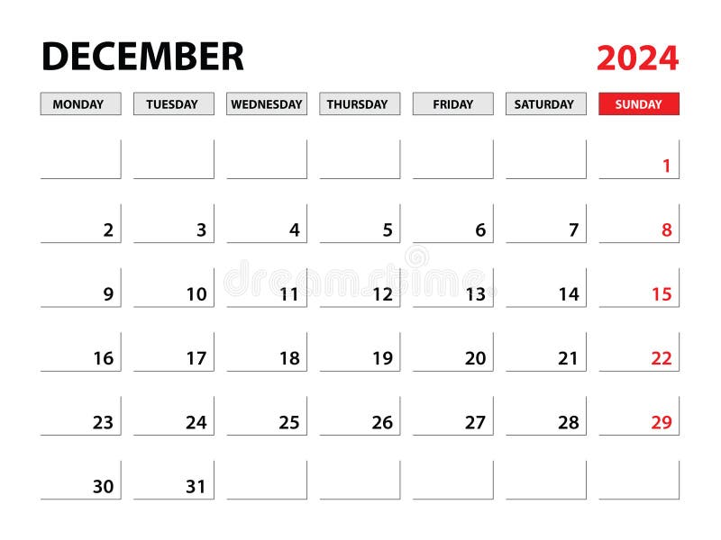December 2024 Year Planner Template, Calendar 2024 Template, Monthly