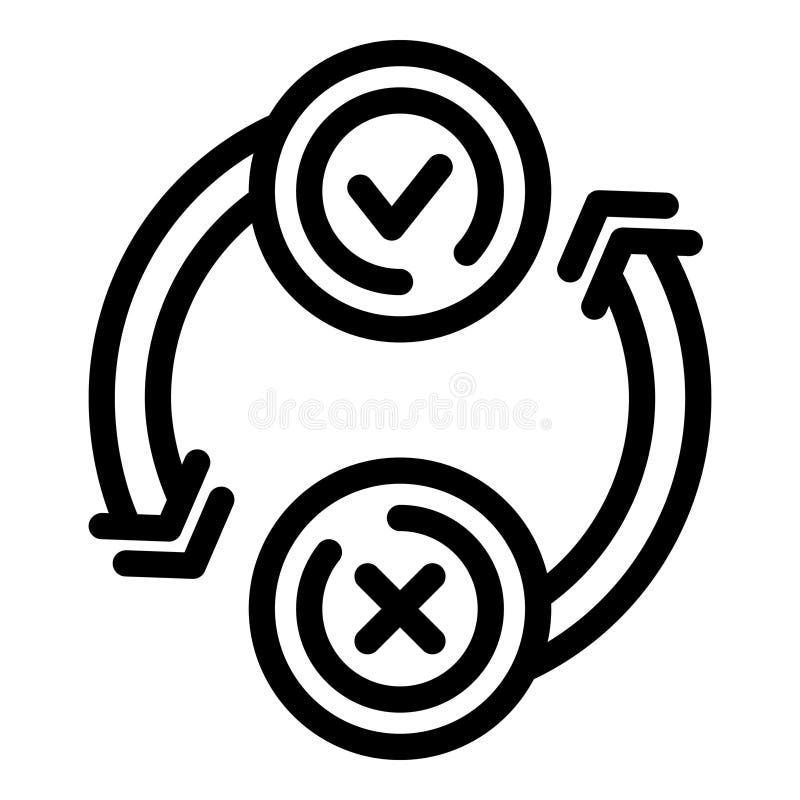 Contur vectorial al abordării decizionale. selecție optimă a răspunsurilor royalty free illustration
