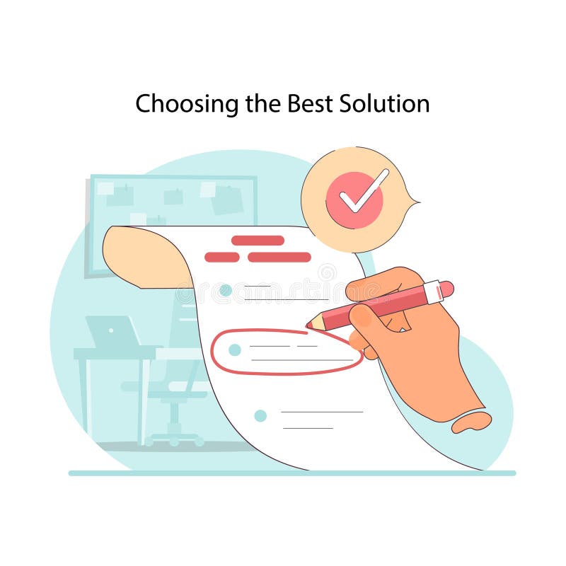 Decision-making concept. Flat vector illustration vector illustration