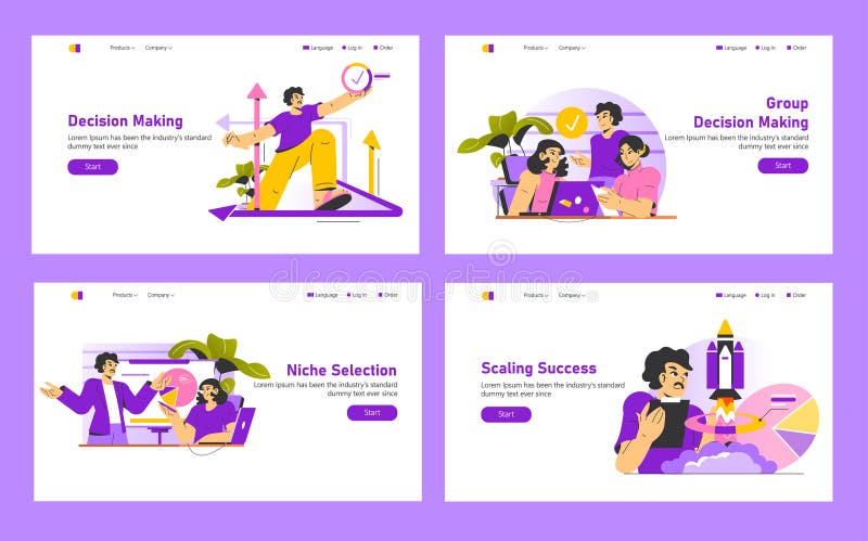 Decision Making. Flat Vector Illustration royalty free illustration