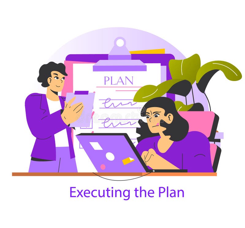 Decision Making. Flat Vector Illustration stock illustration