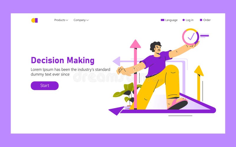 Decision Making. Flat Vector Illustration vector illustration