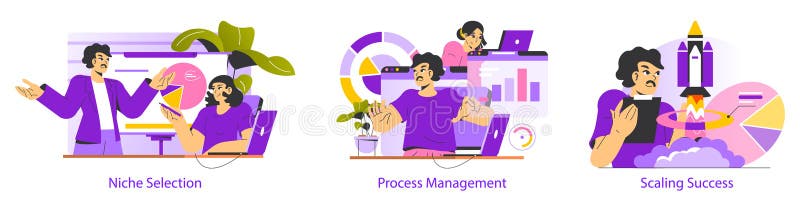 Decision Making. Flat Vector Illustration stock illustration