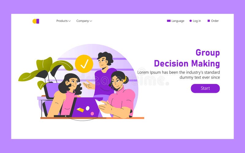 Decision Making. Flat Vector Illustration vector illustration