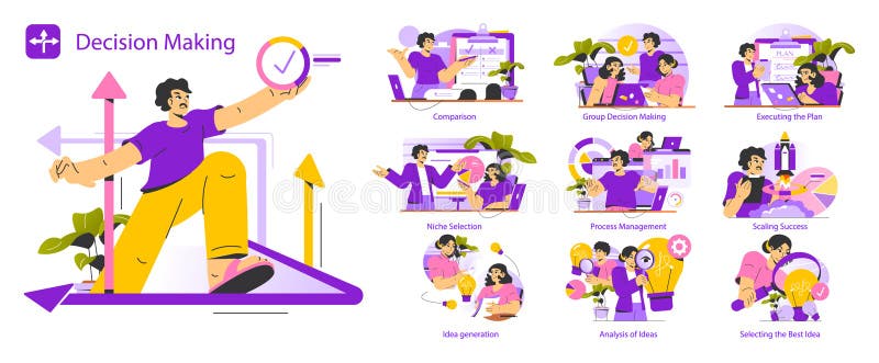 Decision Making. Flat Vector Illustration vector illustration