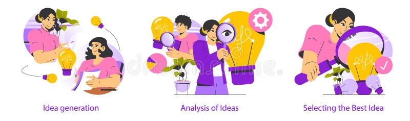 Decision Making. Flat Vector Illustration stock illustration