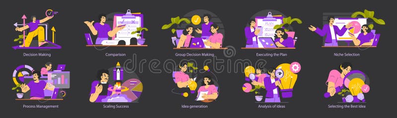 Decision Making. Flat Vector Illustration vector illustration