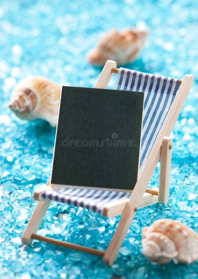 Deck chair with board stock photo. Image of empty, chair - 20723384