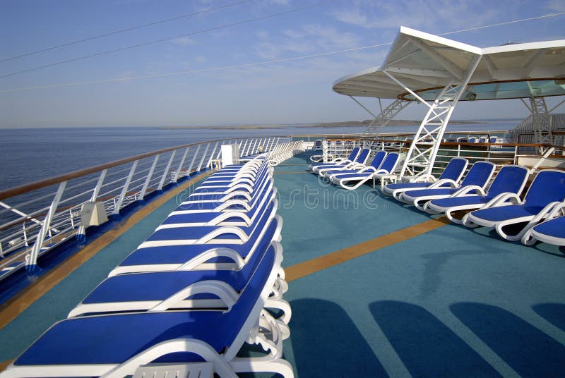 Deck chair on a ship