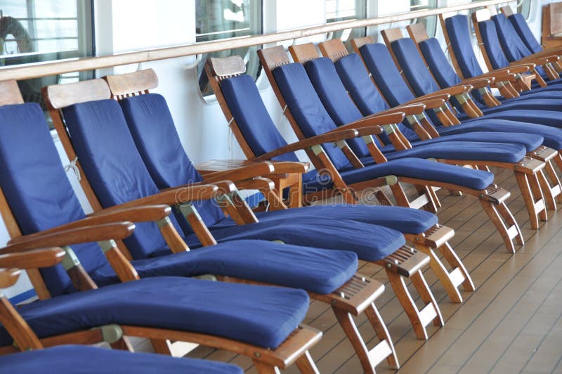 Deck Chairs on a Cruise Ship Stock Image Image of cushion, chair