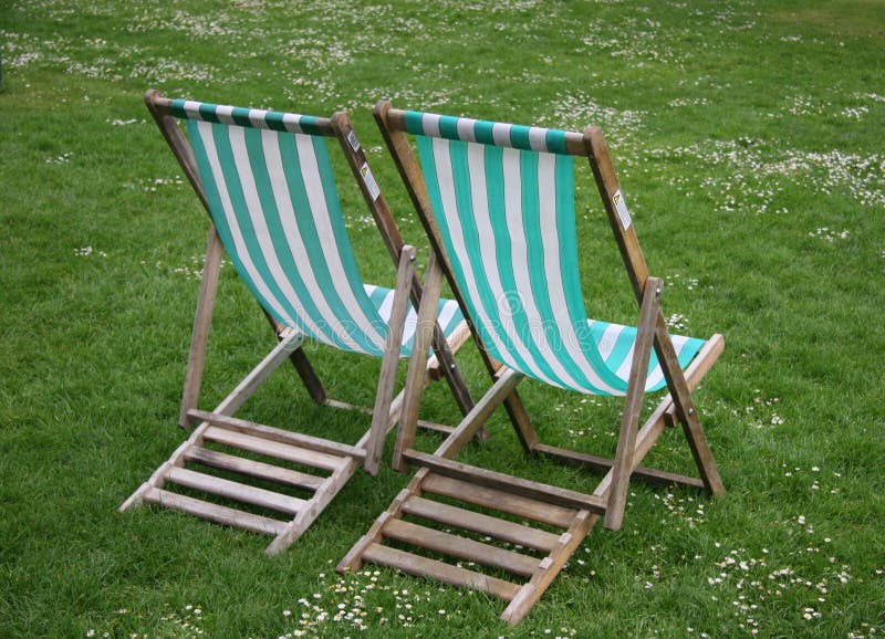 Deck chairs from rear