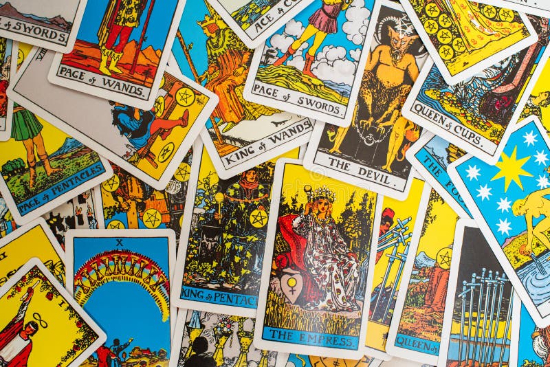 A Deck of Tarot Cards. Fortune Telling, Prediction. Magic. Stock Image ...