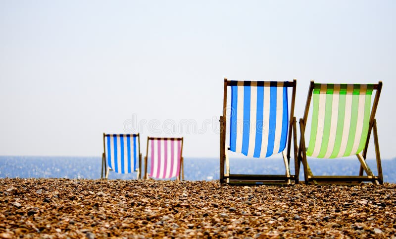 Deckchairs on the beach