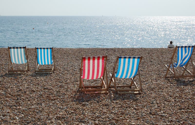 Deckchairs on the Brighton beach