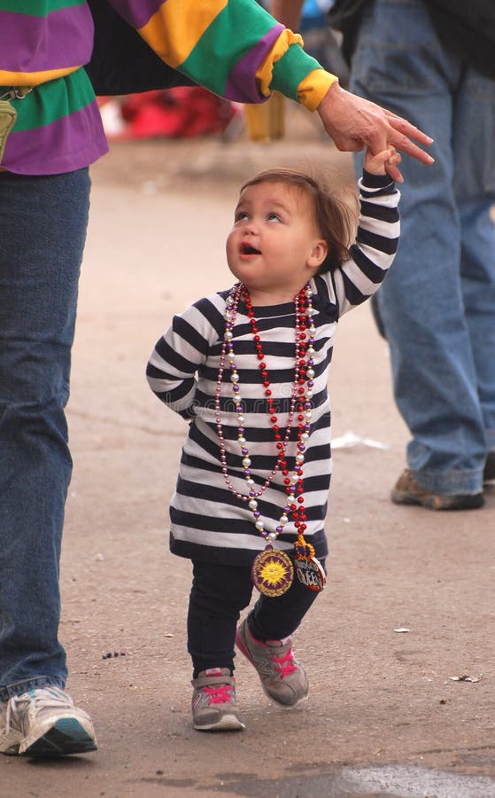 Decked Out in Mardi Gras Beads Editorial Photography Image of thrown