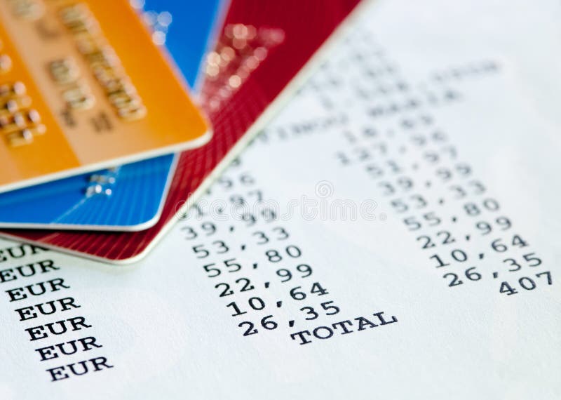 Declaración de la tarjeta de crédito imagenes de archivo Declaración de la tarjeta de crédito imagenes de archivo