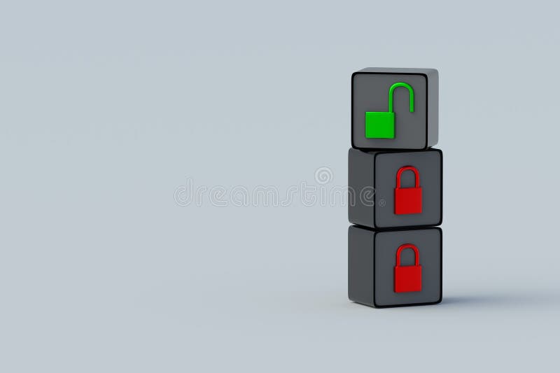 Declassified data. Open database. Password hacking. Security system vulnerability royalty free illustration