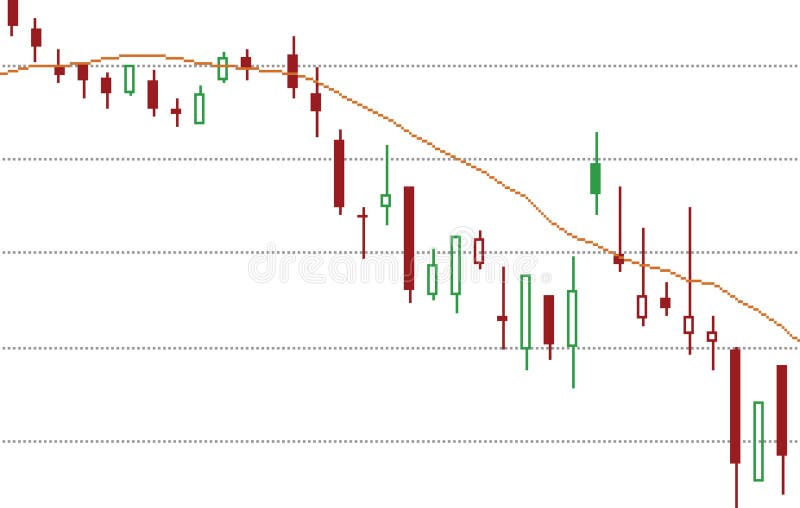 Declining stocks royalty free illustration