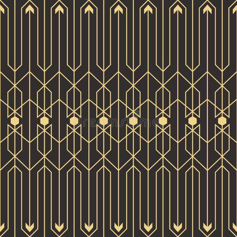 Padrão contínuo abstrato Art Déco_1 ilustração royalty free