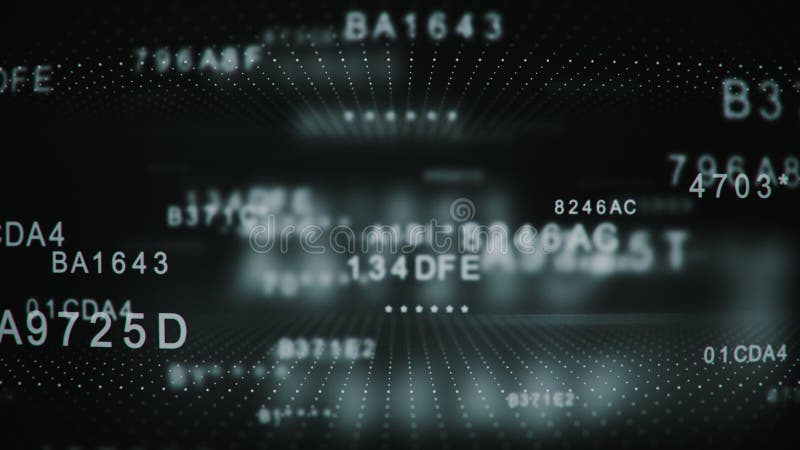 Decoding encrypted digital hexadecimal data code vector illustration