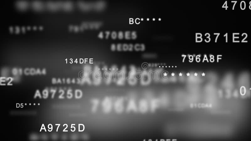 Decoding encrypted hexadecimal data digital security concept royalty free illustration