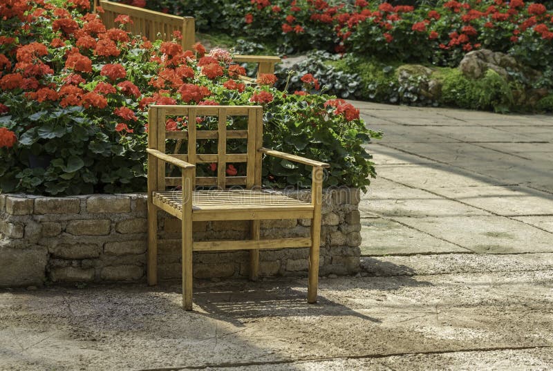 Decor chair in garden stock image. Image of stone, seat 47240105