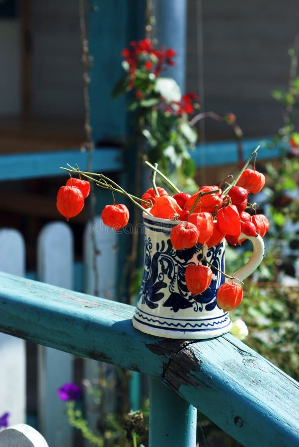 Decor orange and blue stock image. Image of ceramic, orange 7577547