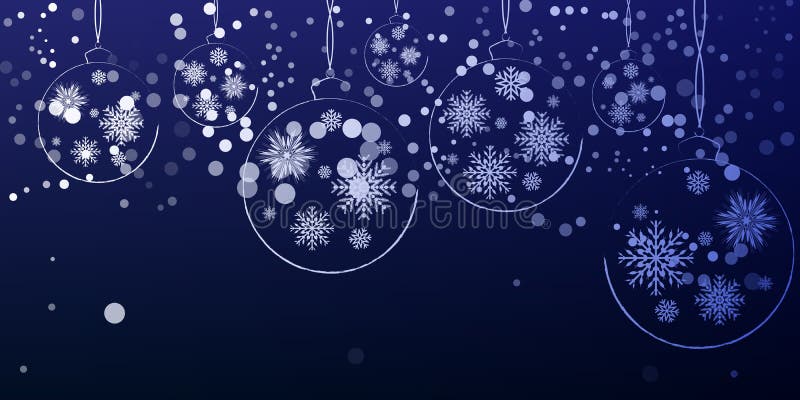 Decoraciones de la Navidad del Año Nuevo que cuelgan en un fondo azul libre illustration Decoraciones de la Navidad del Año Nuevo que cuelgan en un fondo azul libre illustration