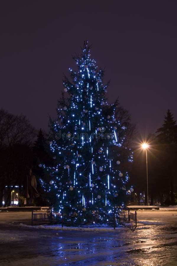 Decoraciones del ` s del Año Nuevo de la ciudad Cada año Riga se convierte como un cuento de hadas de la Navidad fotos de archivo Decoraciones del ` s del Año Nuevo de la ciudad Cada año Riga se convierte como un cuento de hadas de la Navidad fotos de archivo