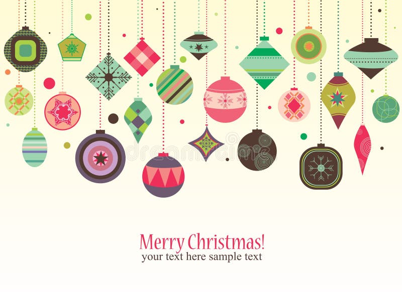 Decoraciones retras de la Navidad libre illustration Decoraciones retras de la Navidad libre illustration