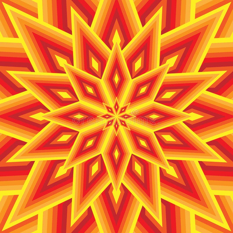 Decoración de la estrella de la flor ilustración del vector Decoración de la estrella de la flor ilustración del vector