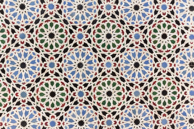 Decoración oriental del mosaico - tejas de la pared de Marruecos fotografía de archivo Decoración oriental del mosaico - tejas de la pared de Marruecos fotografía de archivo