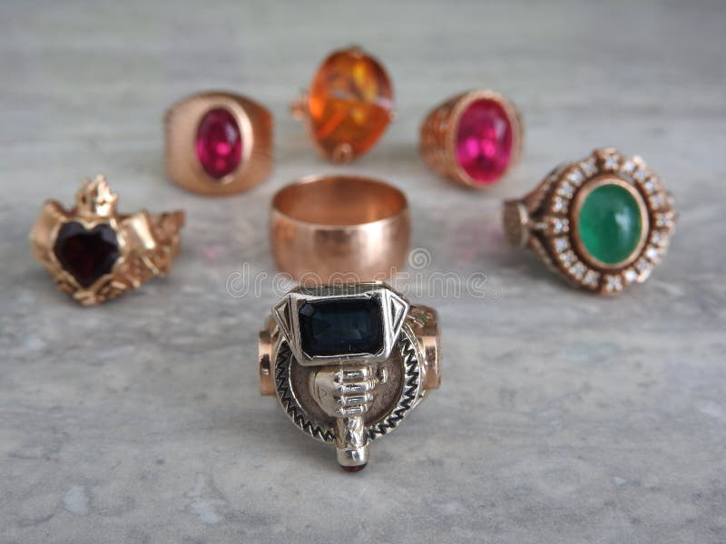 Decorate a Jewelry of Gold with Precious Stones. Stock Photo Image of