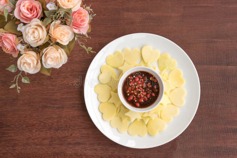 Decorate Mangoes on the Plate Stock Image Image of star, cuisine
