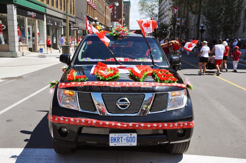 Decorated Car in Canada Day, Ottawa Editorial Photo Image of outing