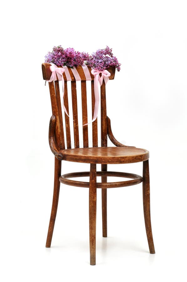 Decorated chair stock photo. Image of florid, springtime 25361346