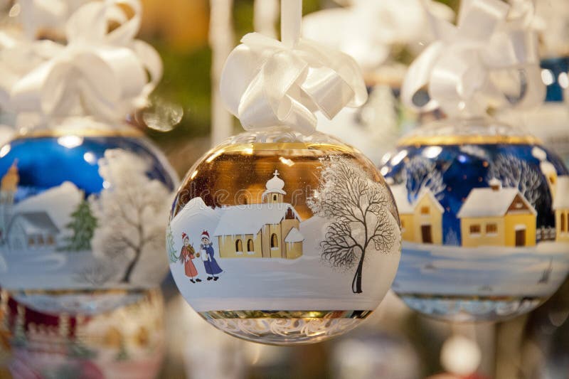 Decorated christmas ball royalty free stock images