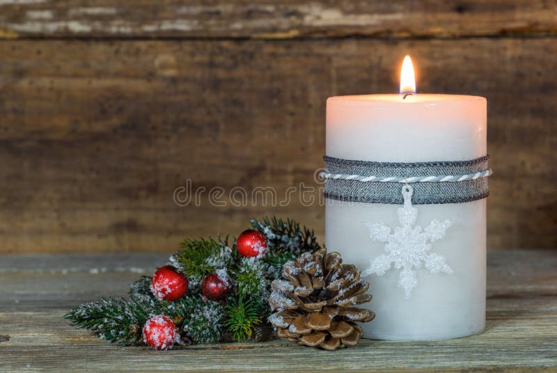 Christmas candle stock image. Image of festive, decoration 100406295