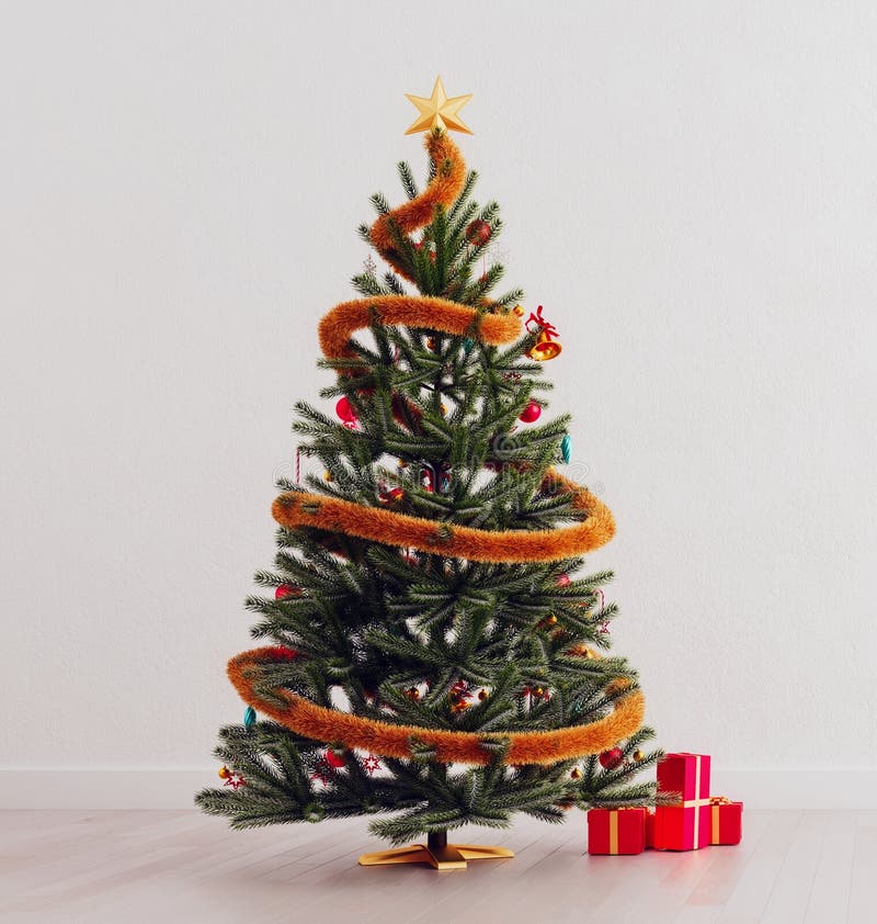 Christmas Tree with Presents, Gift Card Template Stock Photo Image of template, tree 130161722