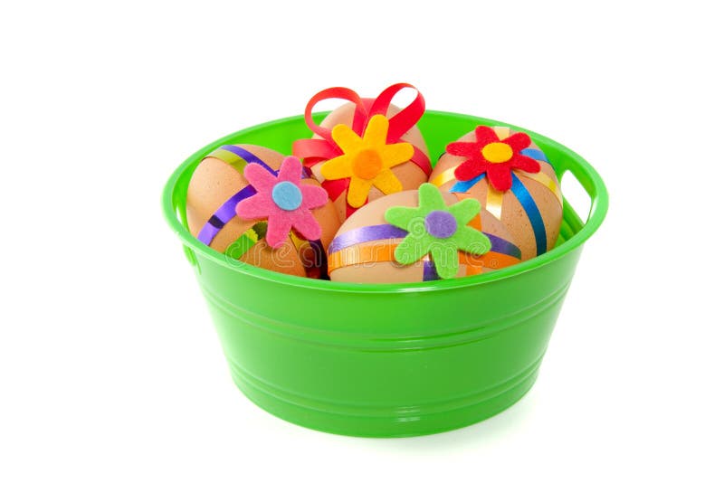 Decorated easter eggs royalty free stock images