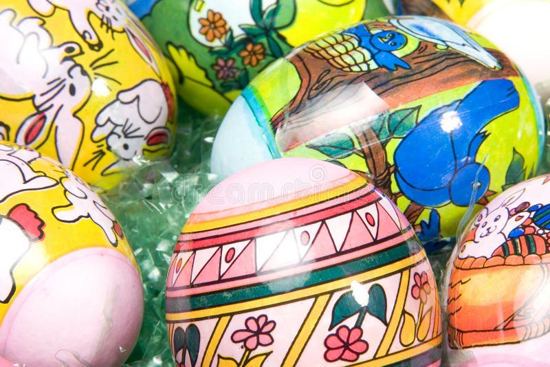 Decorated Easter eggs royalty free stock image