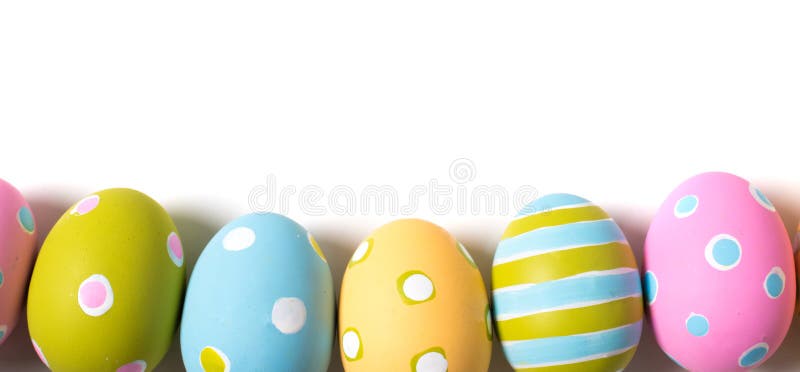 Decorated Easter Eggs on a white background royalty free stock photos
